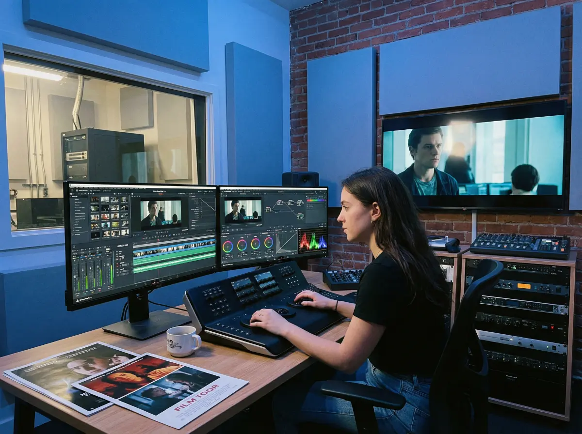 年轻剪辑师在后期工作室工作的 福利姬 故事