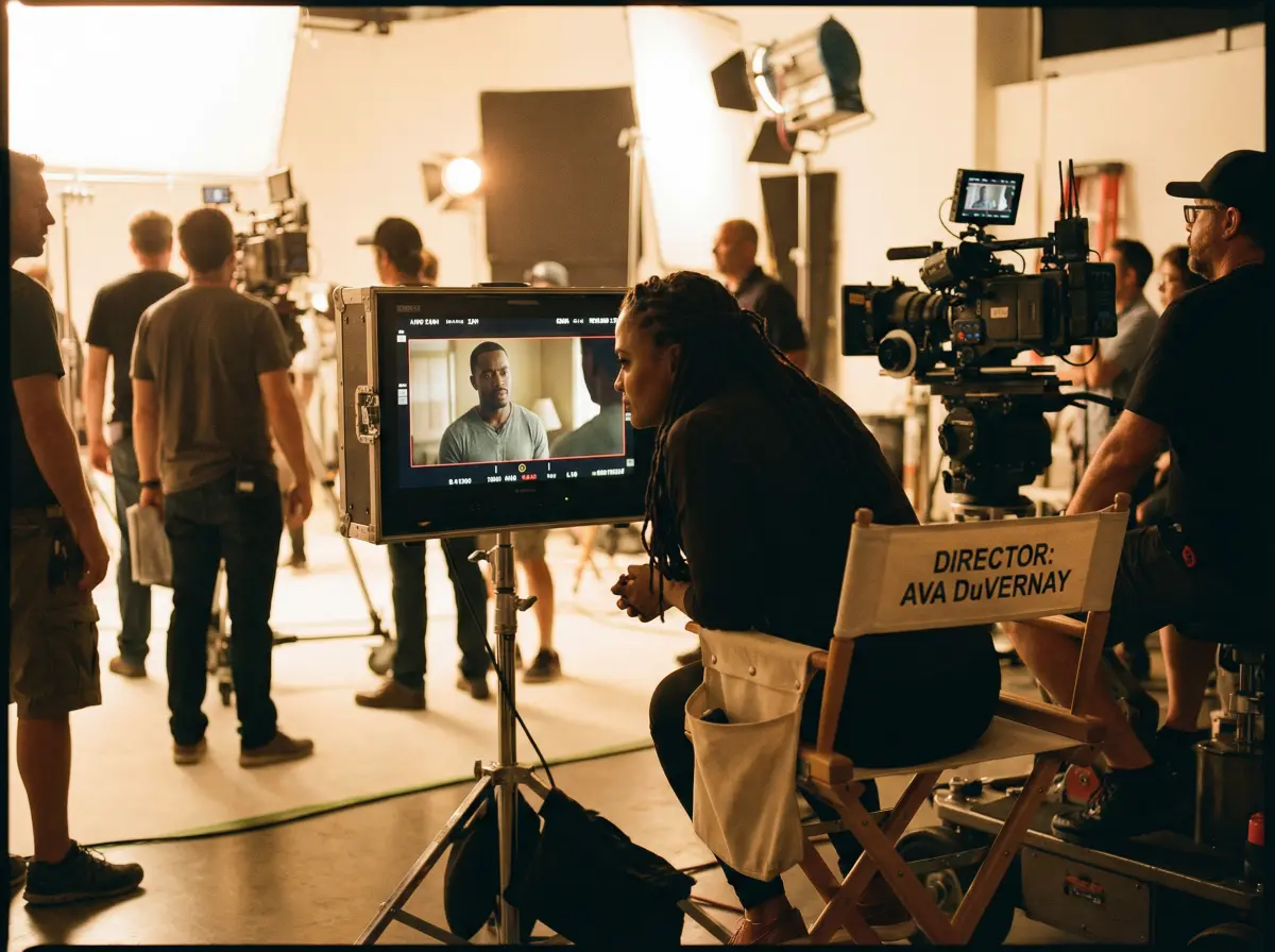 知名导演在 福利姬 平台发布的剧组工作现场